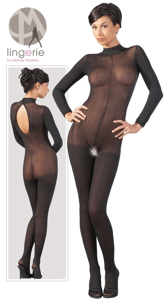 Catsuit No:Xqse con Cuello de Encaje - Talla S/M