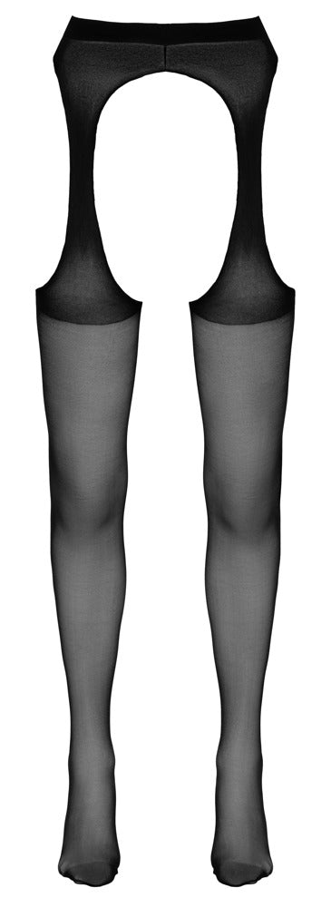 Sex Tights Black S/M - Medias Cottelli Legwear con Diseño Erótico