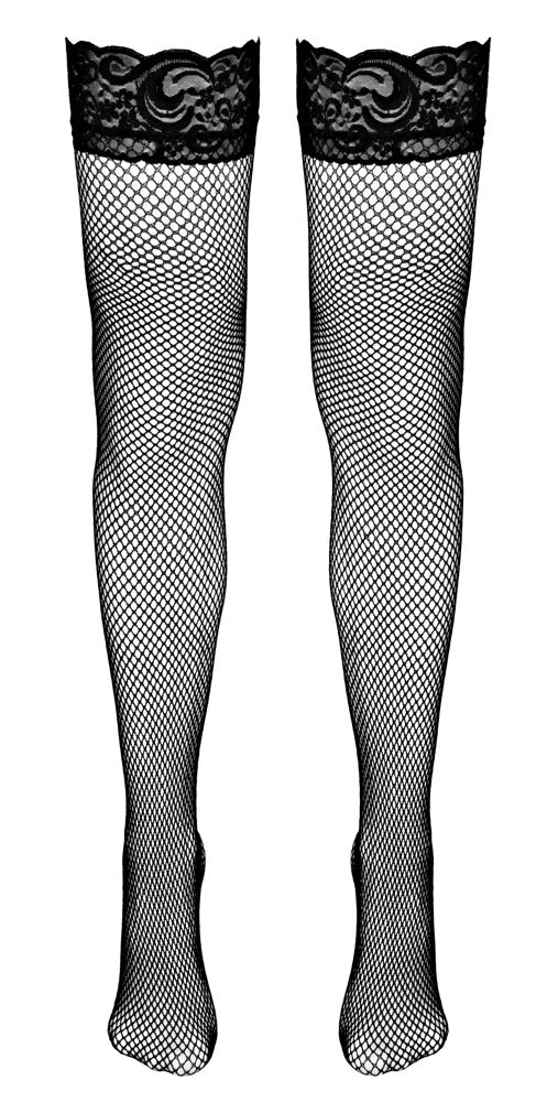 Net Hold-up Stockings Black M - Medias de Sujeción Cottelli Legwear