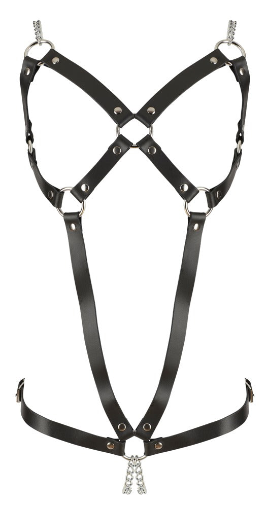 Leather Harness 2 Chains S-L - Arnés de Cuero con Cadenas Ajustables