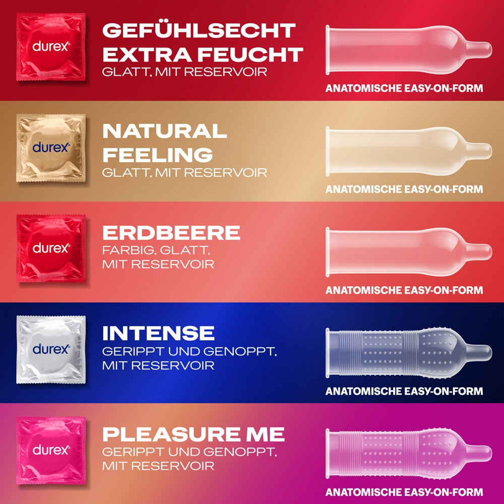 Durex Love Mix Pack 40 - Preservativos Variados con 5 Texturas y Sabores