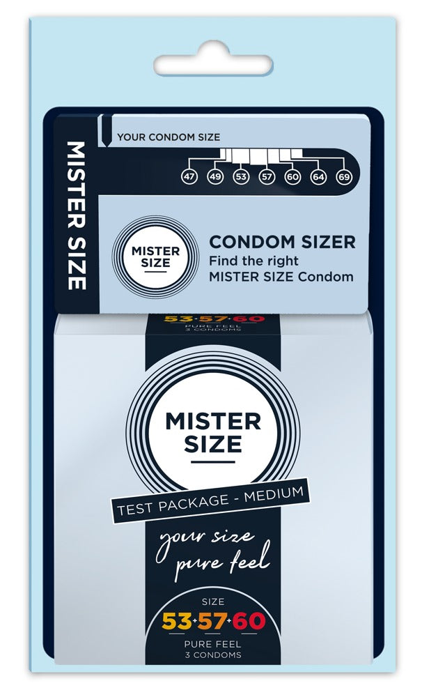 Mister Size Tester Kit Medium - Set de Prueba con 3 Preservativos y Medidor