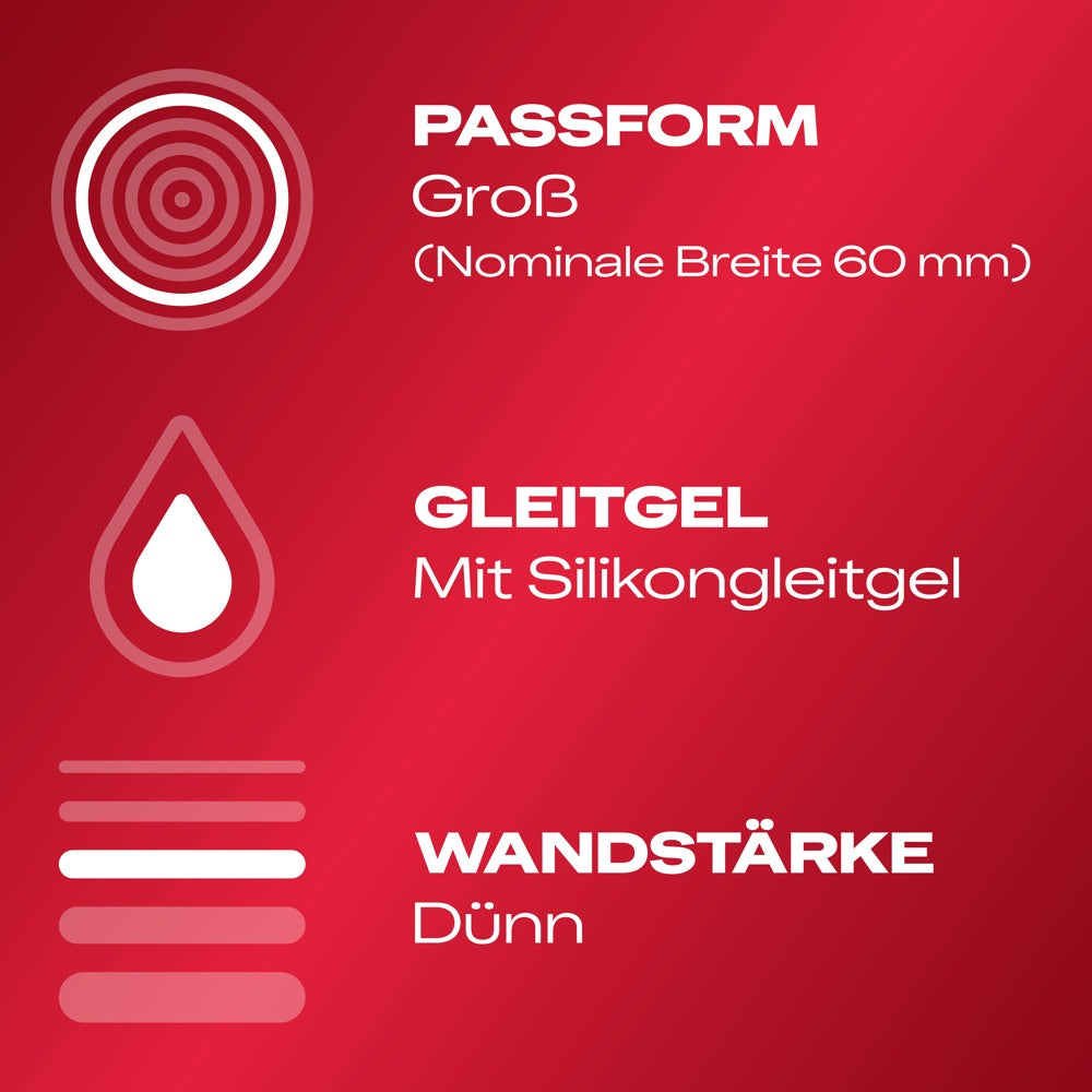 Durex Gefühlsecht XXL Extra Large - Preservativos Ultra Delgados (10 unidades)