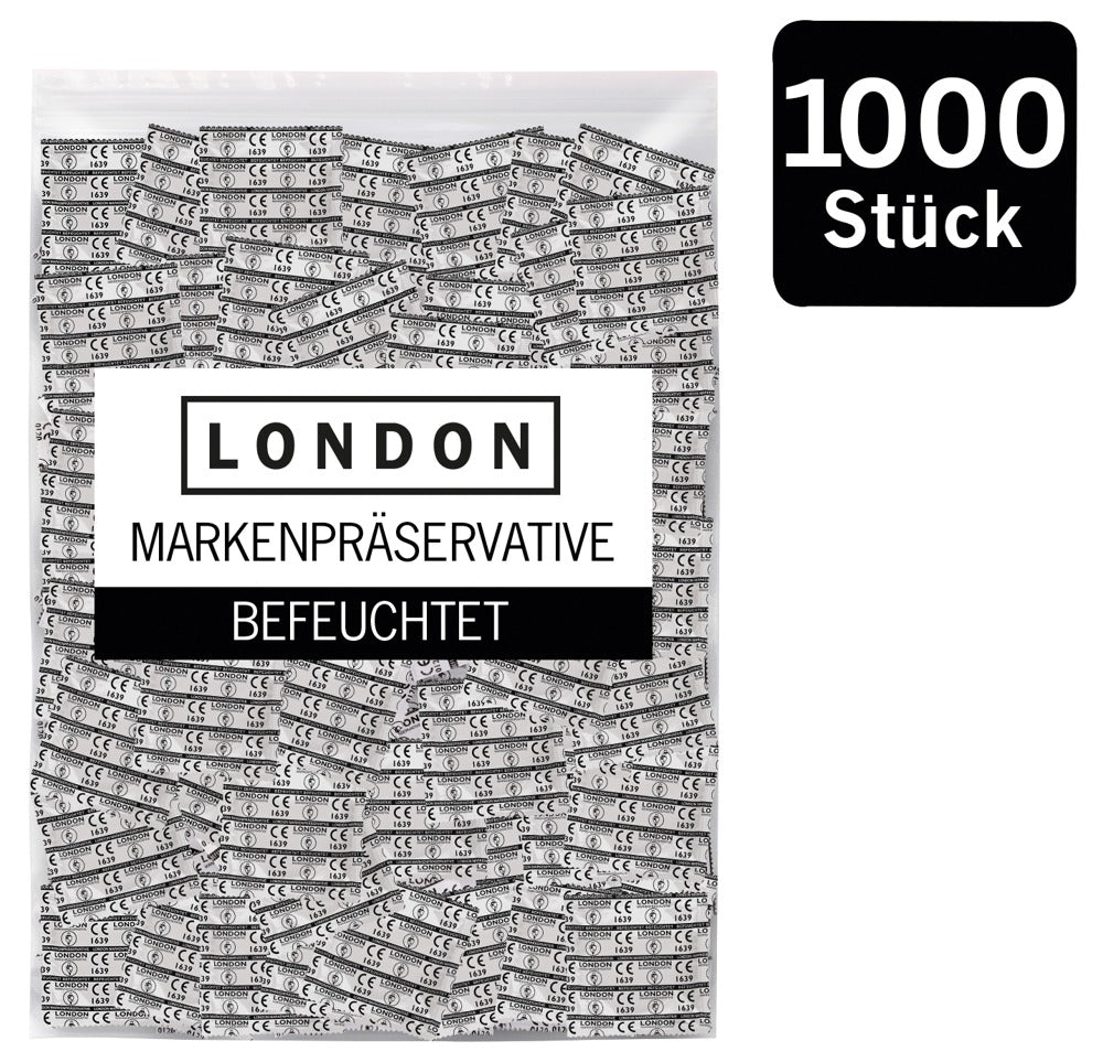 London Q600 feucht - Pack 1000 Preservativos Lubricados