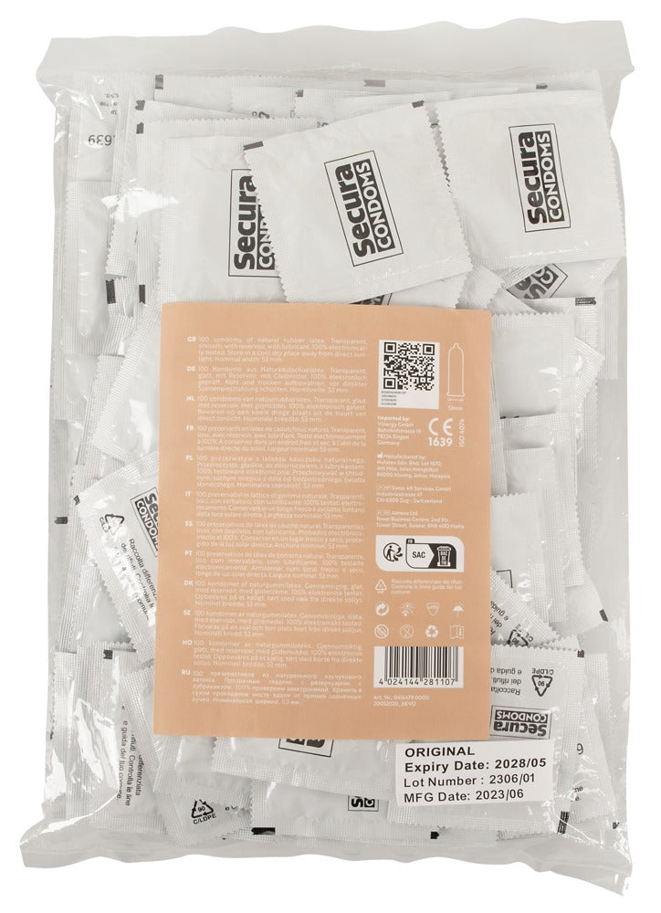 Secura Original 100 Preservativos - Bolsa
