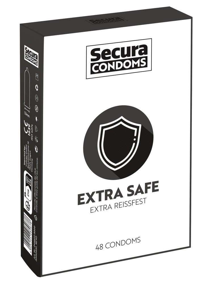 Secura Extra Safe 48 Preservativos - Paredes Gruesas y Resistentes