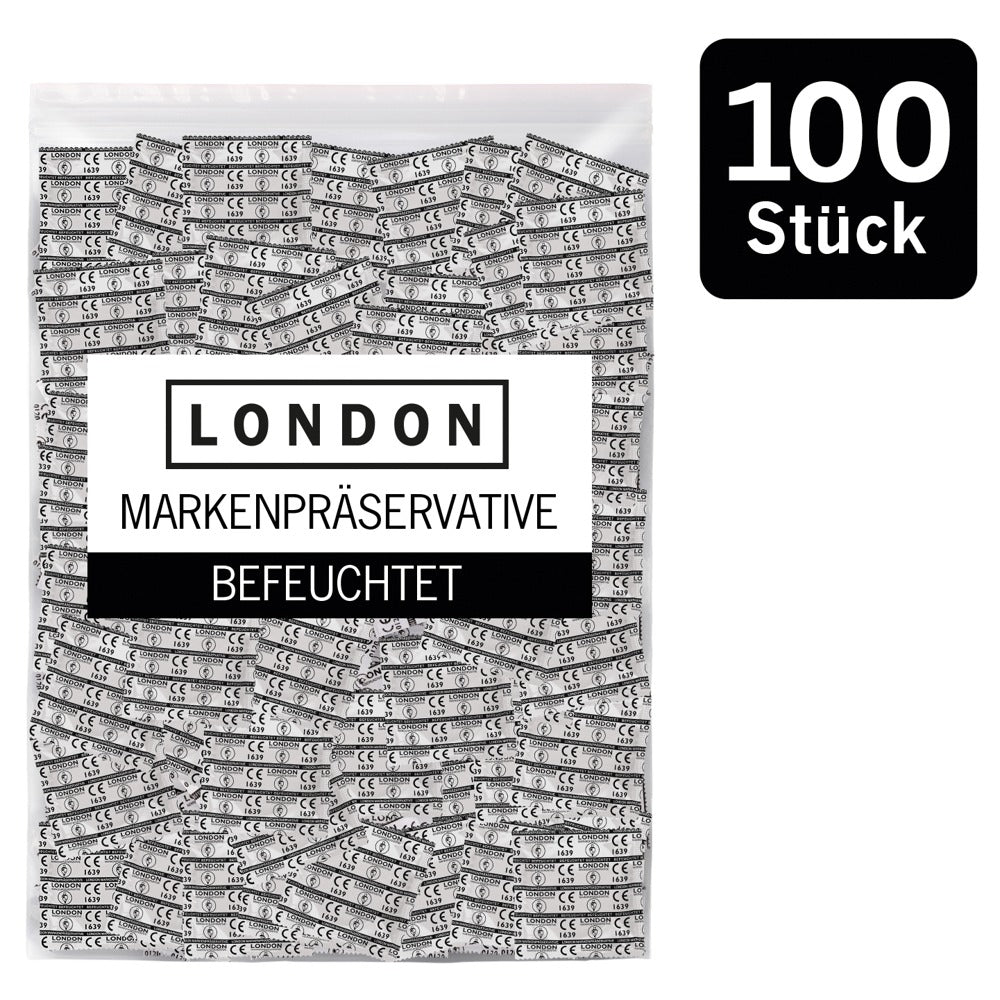 London Q600 Feucht - 100 Preservativos Transparentes con Lubricante