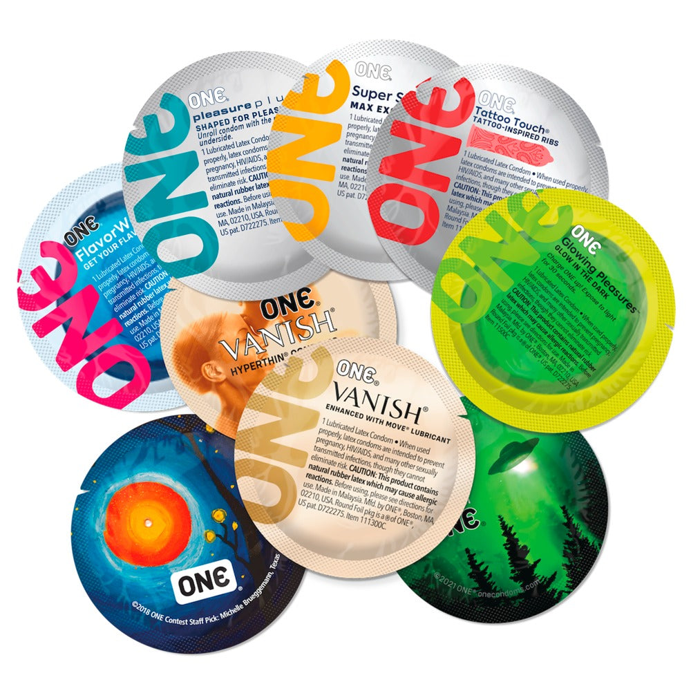 ONE Mixed Pleasures Pack x12 - 6 Variedades de Preservativos