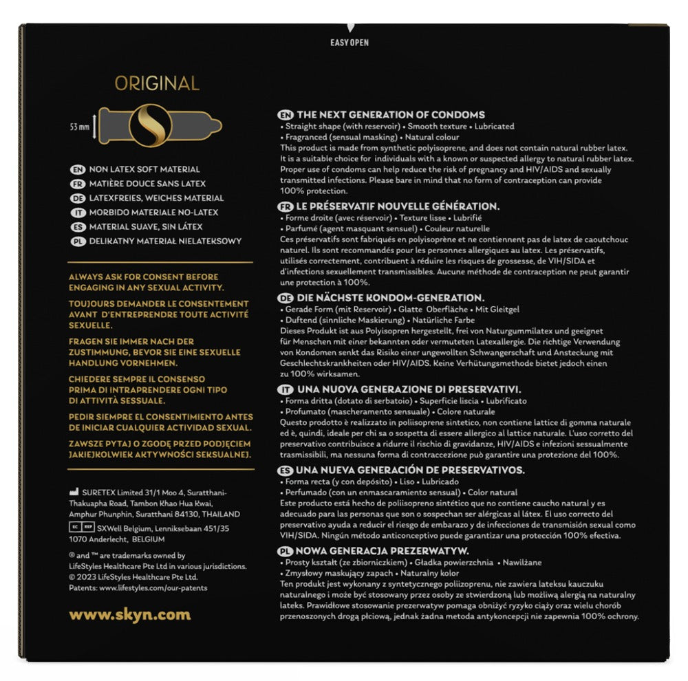 SKYN Original 40 Preservativos sin Látex