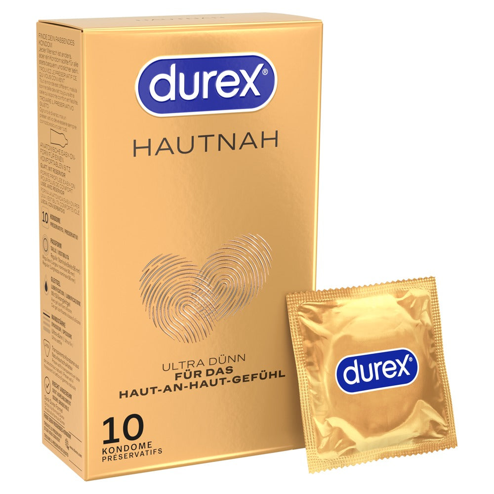 Durex Hautnah x10 - Preservativos Ultrafinos Anatómicos