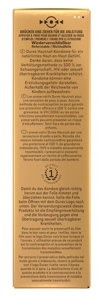 Durex Hautnah x10 - Preservativos Ultrafinos Anatómicos