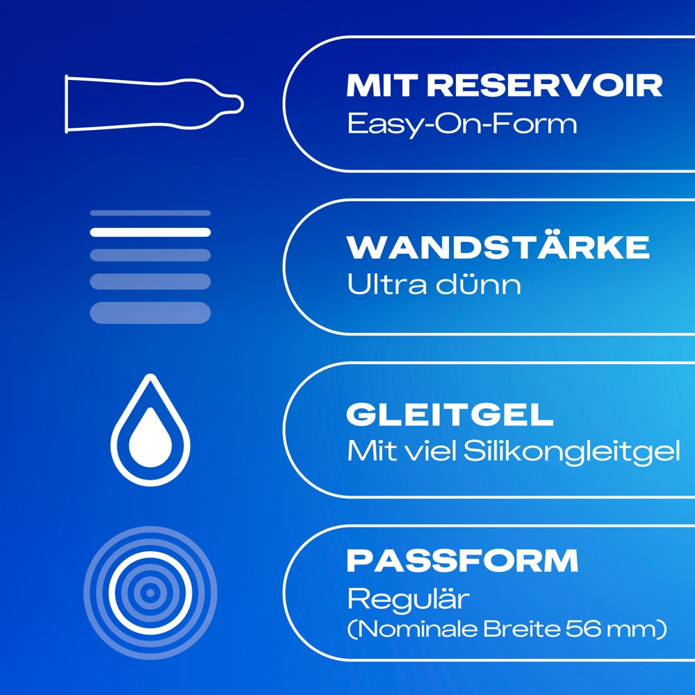 Durex Hautnah Extra Feucht x10 - Preservativos ultrafinos con lubricante de silicona