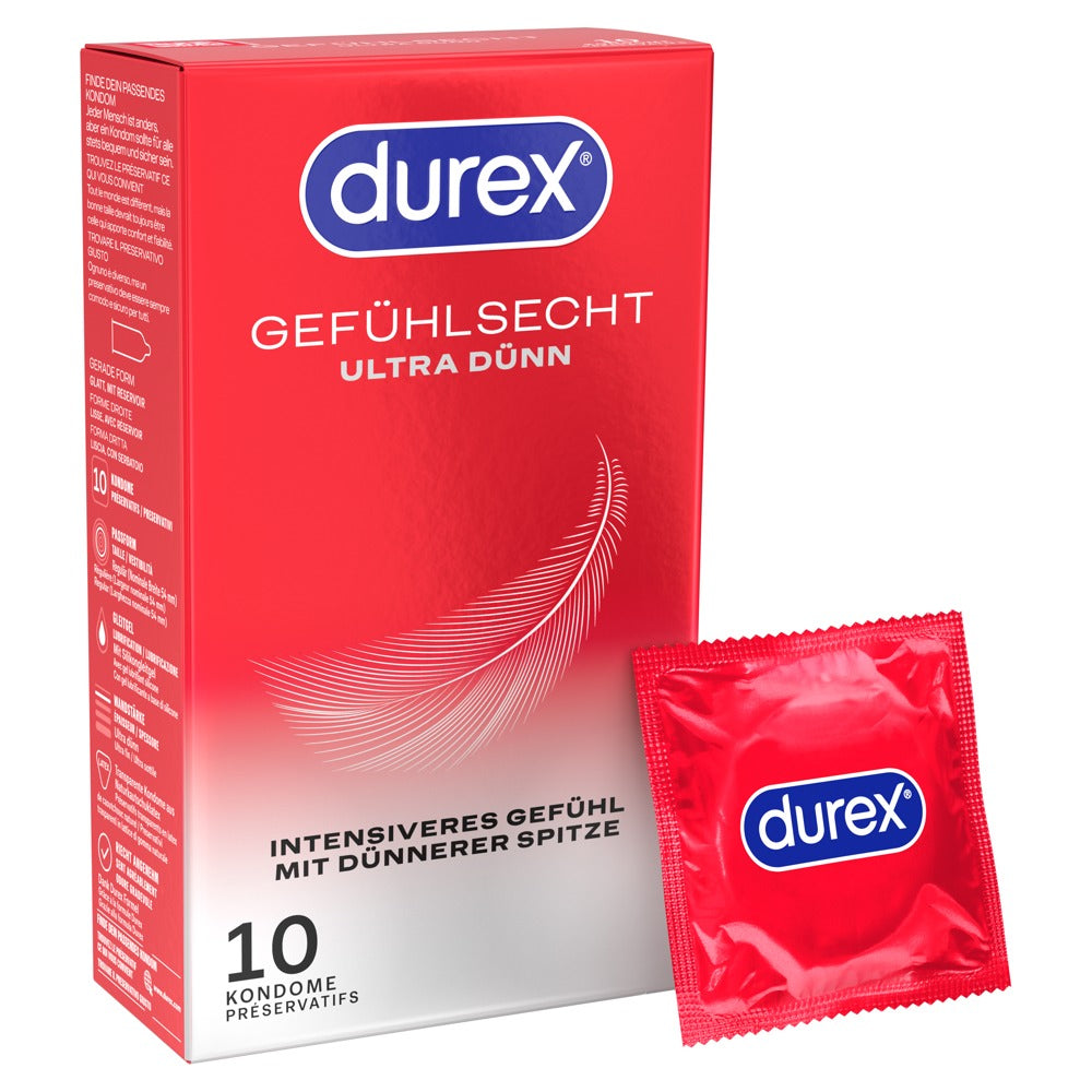 Durex Gefühlsecht Ultra Dünn - Preservativos Ultra Finos 10 Unidades