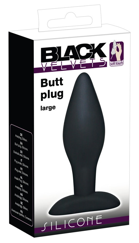 Black Velvets Large Plug - Plug Anal de Silicona Suave con Base de Seguridad