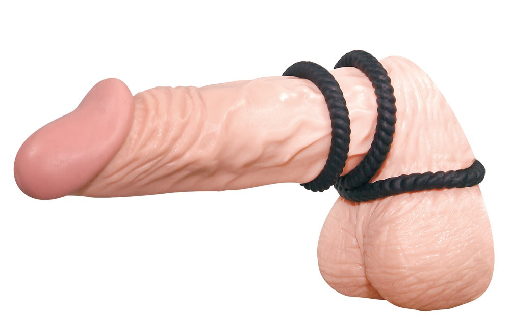 Lust 3 Cock Rings Black - Set de 3 Anillos Estimulantes You2Toys