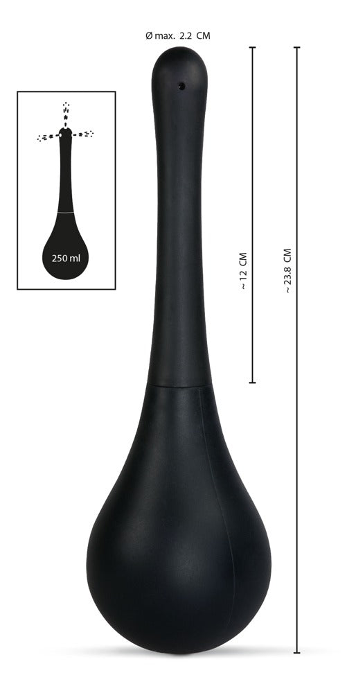 Rebel Anal Shower Black - Ducha Íntima 250 ml con Boquilla Desmontable