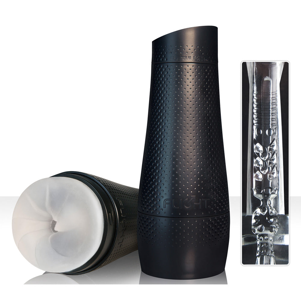Fleshlight Flight Pilot - Masturbador Transparente con Canal Estriado