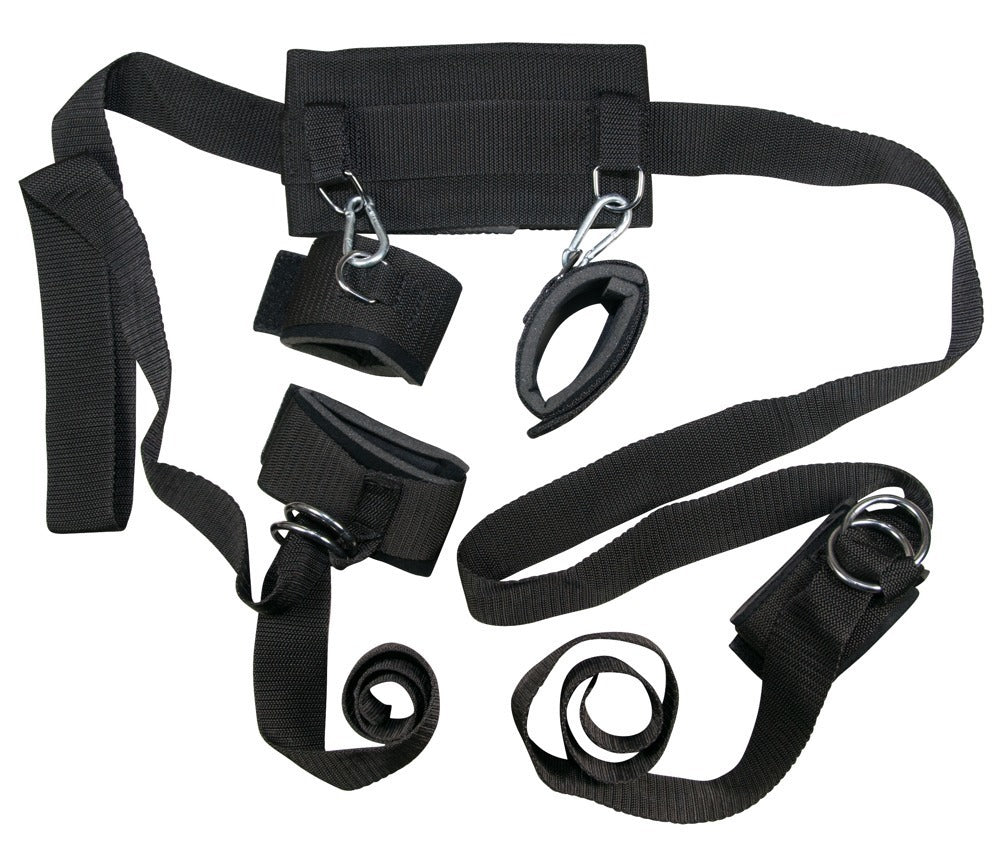 BK Bondage Set Wide - Juego de Esposas y Correas Ajustables Bad Kitty