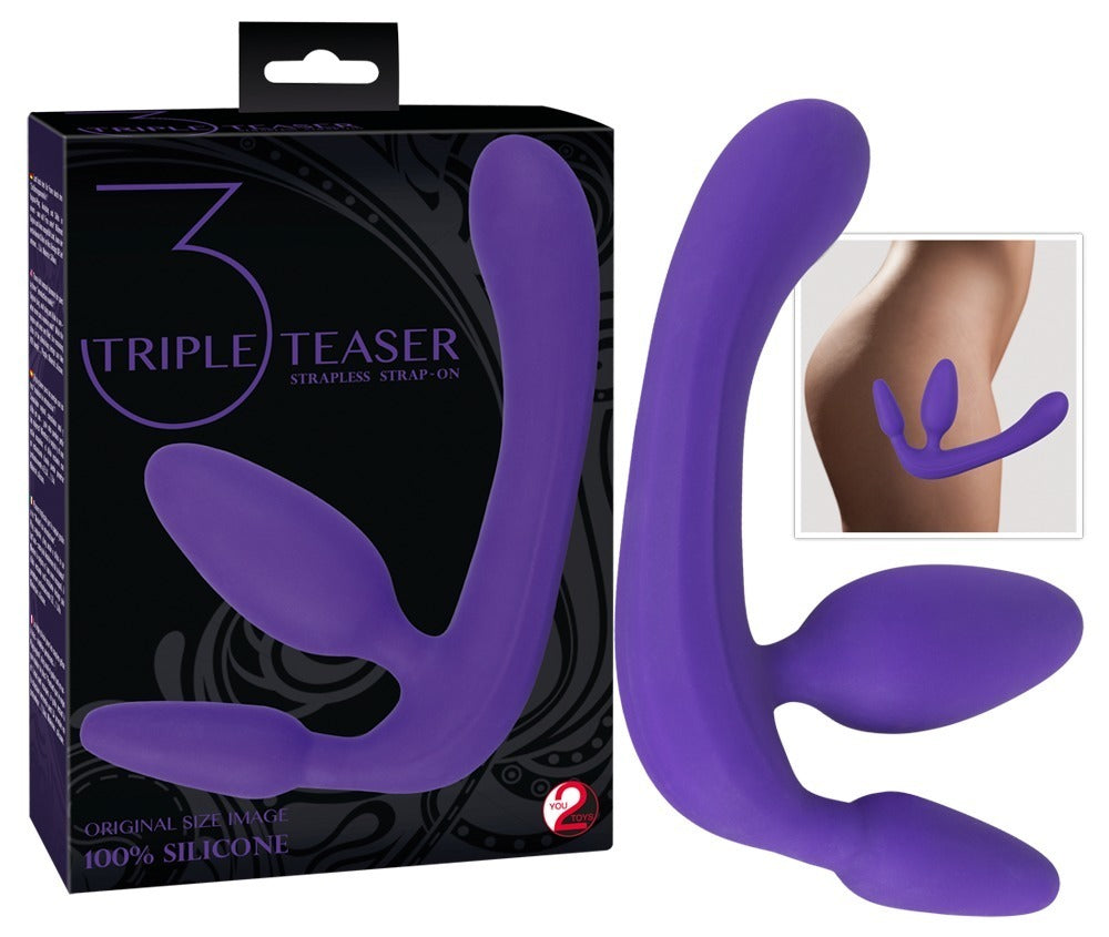 Triple Teaser Strap-On sin Cinturón - You2Toys Silicona