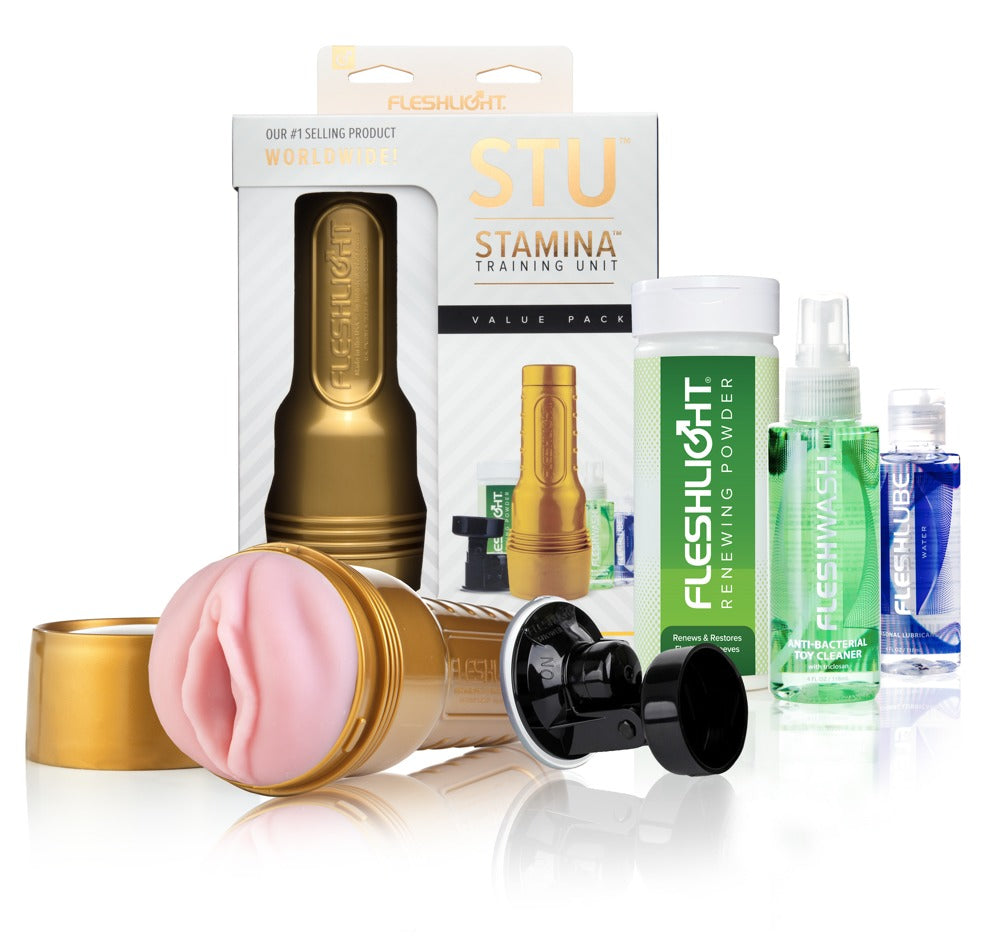 Fleshlight Stamina Value Pack - Set Completo con Lubricante y Accesorios