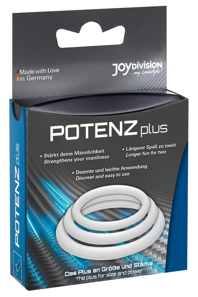POTENZplus x3 Mix Anillos Peneanos S,M,L - Silicona Médica