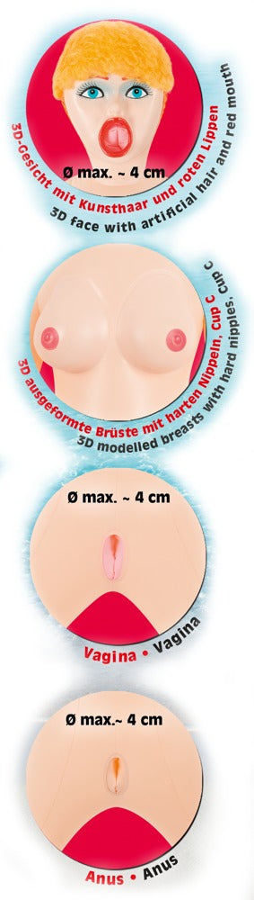 Muñeca Pamela Inflable 160 cm - 3 Orificios Realistas