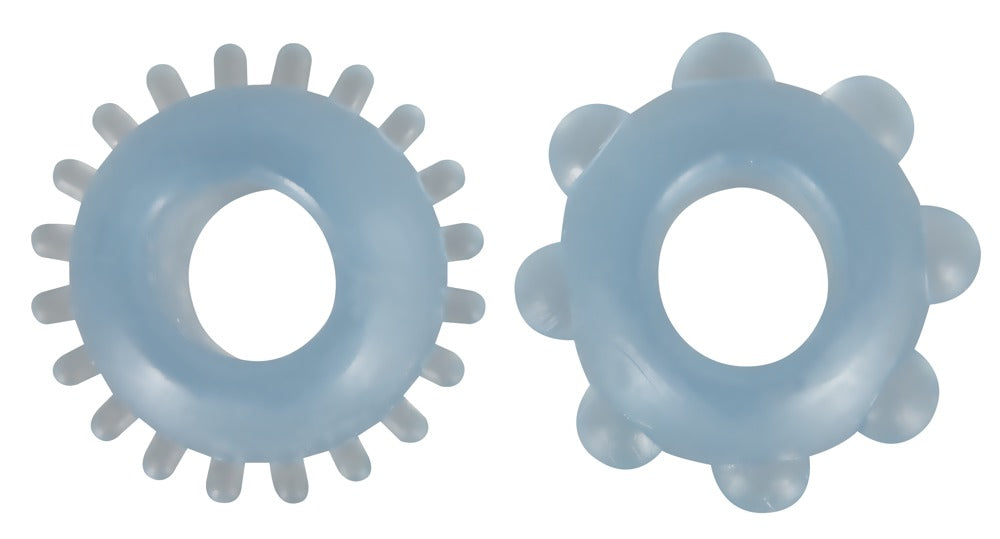 Cock Ring Set 2 Pcs You2Toys - Anillos Pene Azul Transparente
