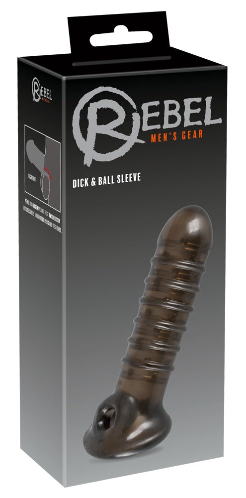 Rebel Dick & Ball Sleeve - Funda Estimuladora 18 cm