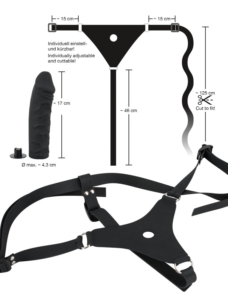 Strap-On de Silicona You2Toys - Arnés Regulable con Dildo de 17 cm