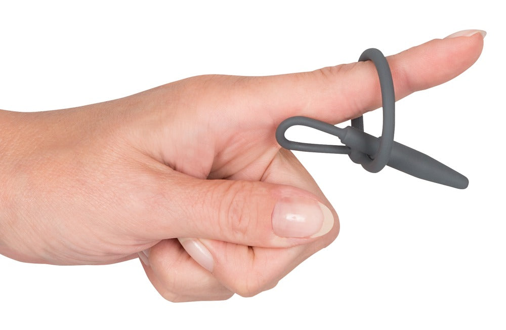 Penis Plug with Glans Ring - Estimulador Uretral de Silicona con Anillo