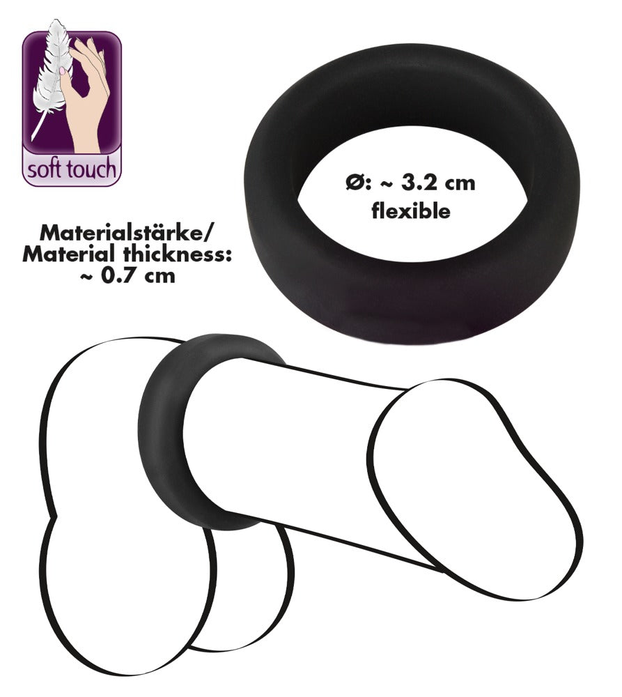 Black Velvets Cock Ring 3.2 cm - Anillo Potenciador de Silicona