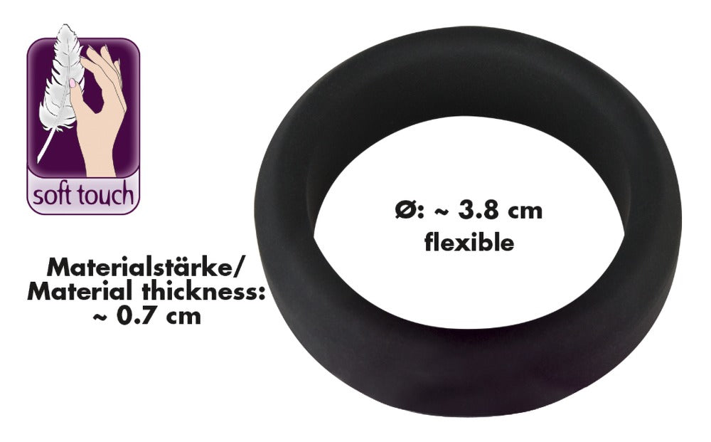 Black Velvets Cock Ring 3.8 cm - Anillo de Silicona para Mayor Firmeza