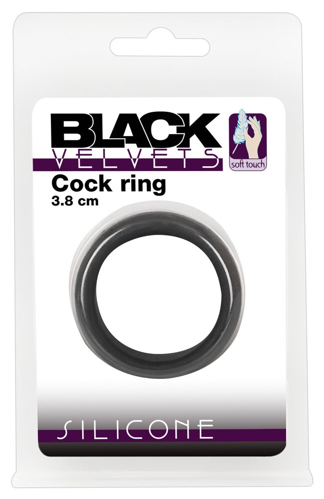 Black Velvets Cock Ring 3.8 cm - Anillo de Silicona para Mayor Firmeza