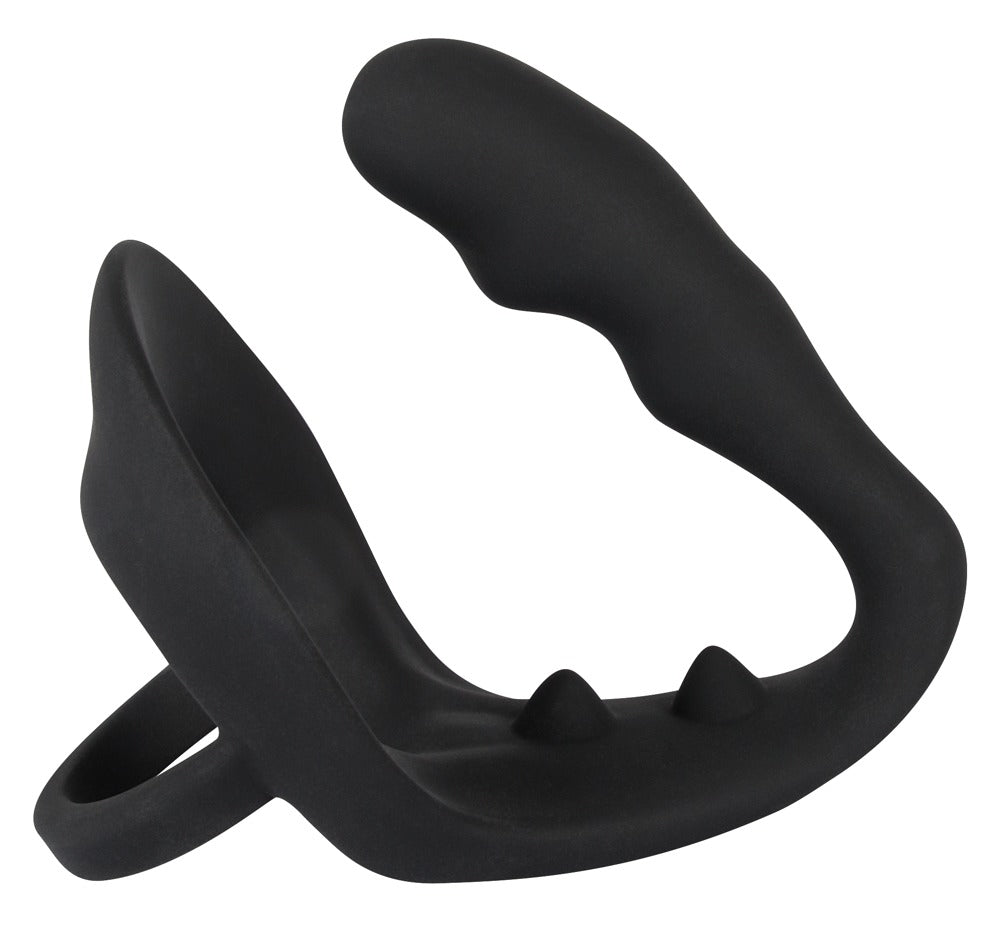 Black Velvets Ring & Plug - Anillo Peneano con Tapón Anal y Puente Perineal