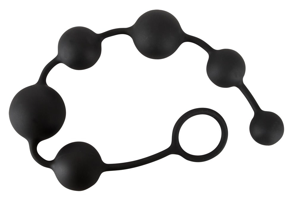 Black Velvets Anal Beads - Cadena de 6 Bolas de Silicona