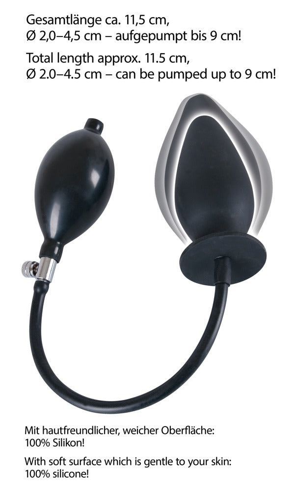 Plug Anal Hinchable You2Toys True Black Silicona - 9 cm
