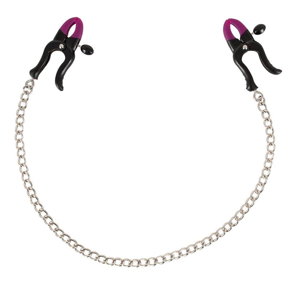 BK Silicone Nipple Clamps - Pinzas de Pezones con Cadena Ajustable