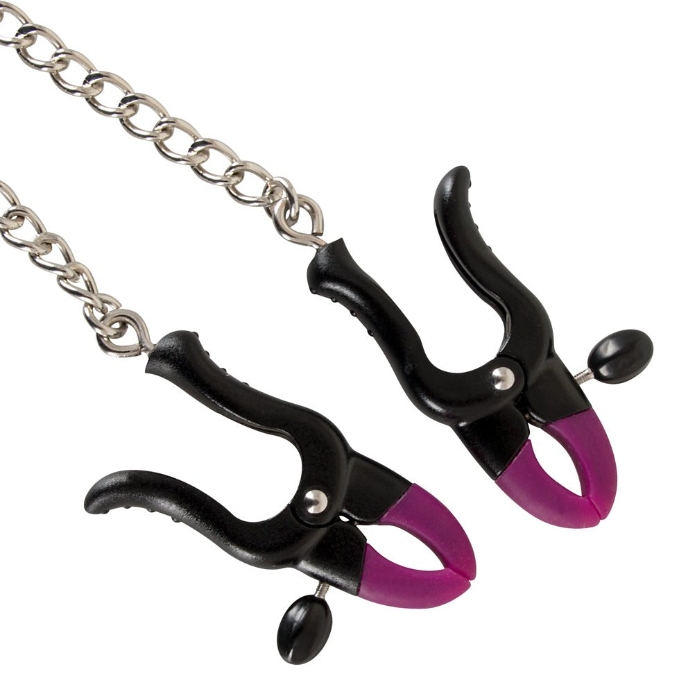 BK Silicone Nipple Clamps - Pinzas de Pezones con Cadena Ajustable
