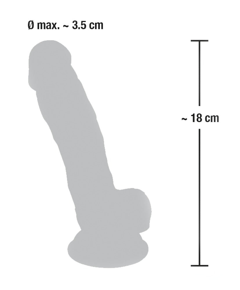 Medical Silicone Dildo 18 cm - Consolador Realista con Ventosa