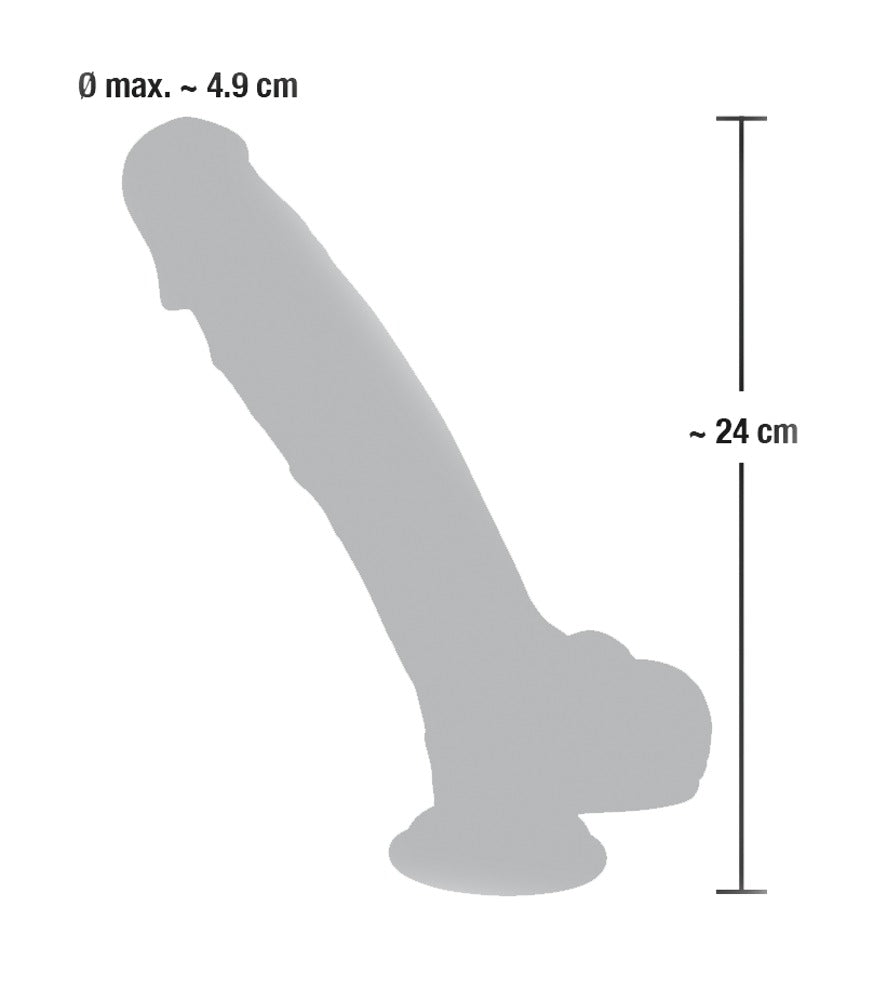 Medical Silicone Dildo 24 cm - Consolador Realista con Ventosa
