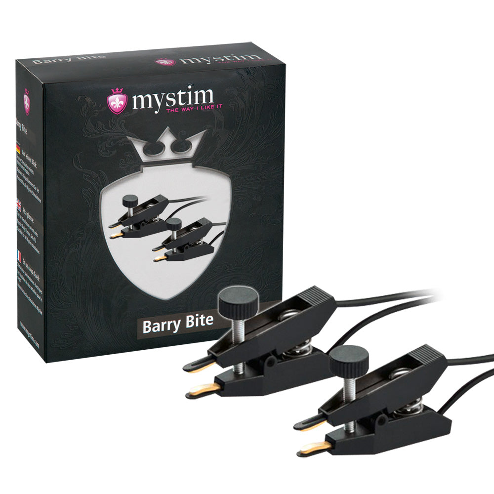 Mystim New Bites Bipolar Clamps - Pinzas Electro con Contactos Dorados