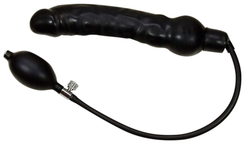 Blow Me Up Latex Dildo Black - Consolador Inflable de Látex Natural