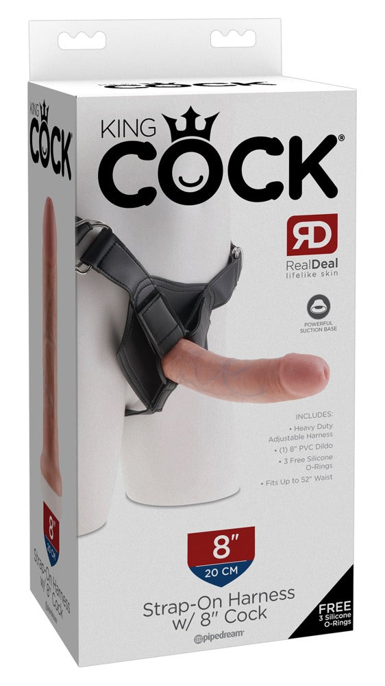 King Cock Strap-On 8 Inch - Arnés con Dildo Realista