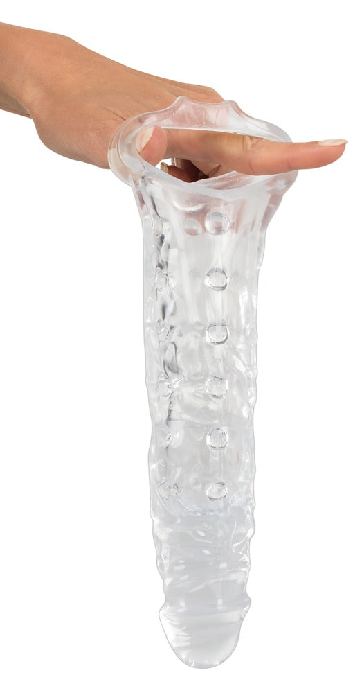 Crystal Clear Penis Sleeve - Funda Transparente con Anillo Testicular