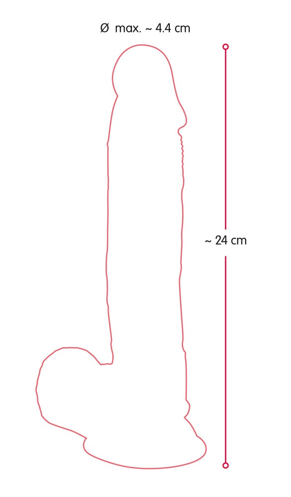 Nature Skin Medium Dildo 24cm - Consolador Realista Flexible con Ventosa