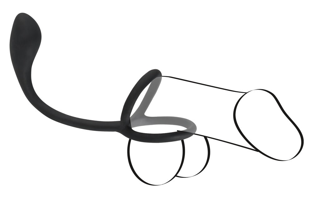 Black Velvets Cock + Ball Ring - Plug Anal 3 en 1 con Anillo Peneano