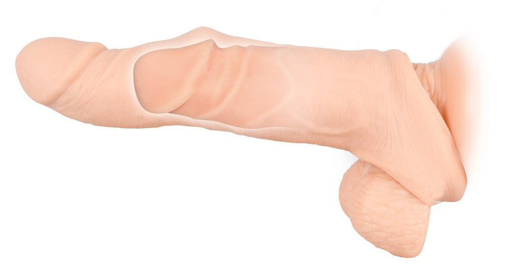 Nature Skin Penis Sleeve - Funda Alargadora con Soporte Testicular