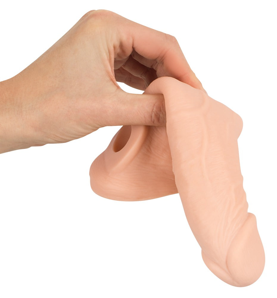 Nature Skin Penis Sleeve - Funda Alargadora con Soporte Testicular
