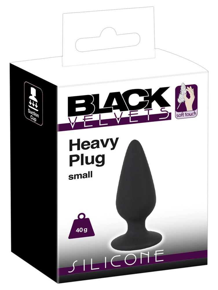 Black Velvets Heavy Plug S 40g - Plug Anal Flexible con Base