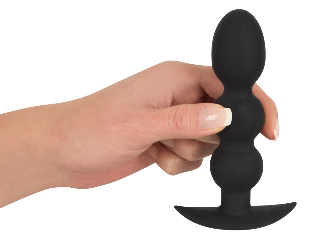 Black Velvets Heavy Beads 145g - Plug Anal Esférico con Base Ancha